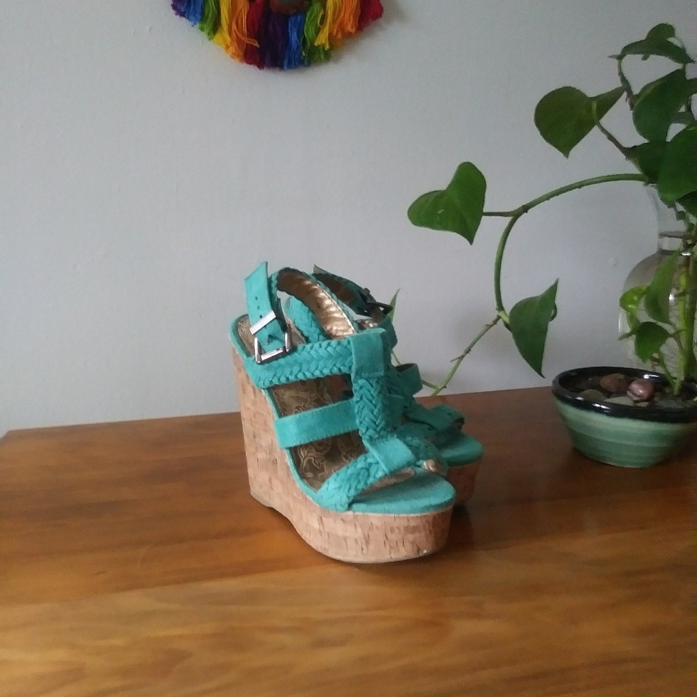 Platform wedge high heels